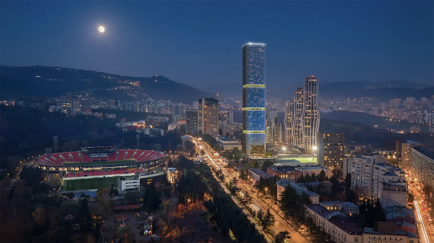 VR Vake Sky Tower — Архітектурна візуалізація