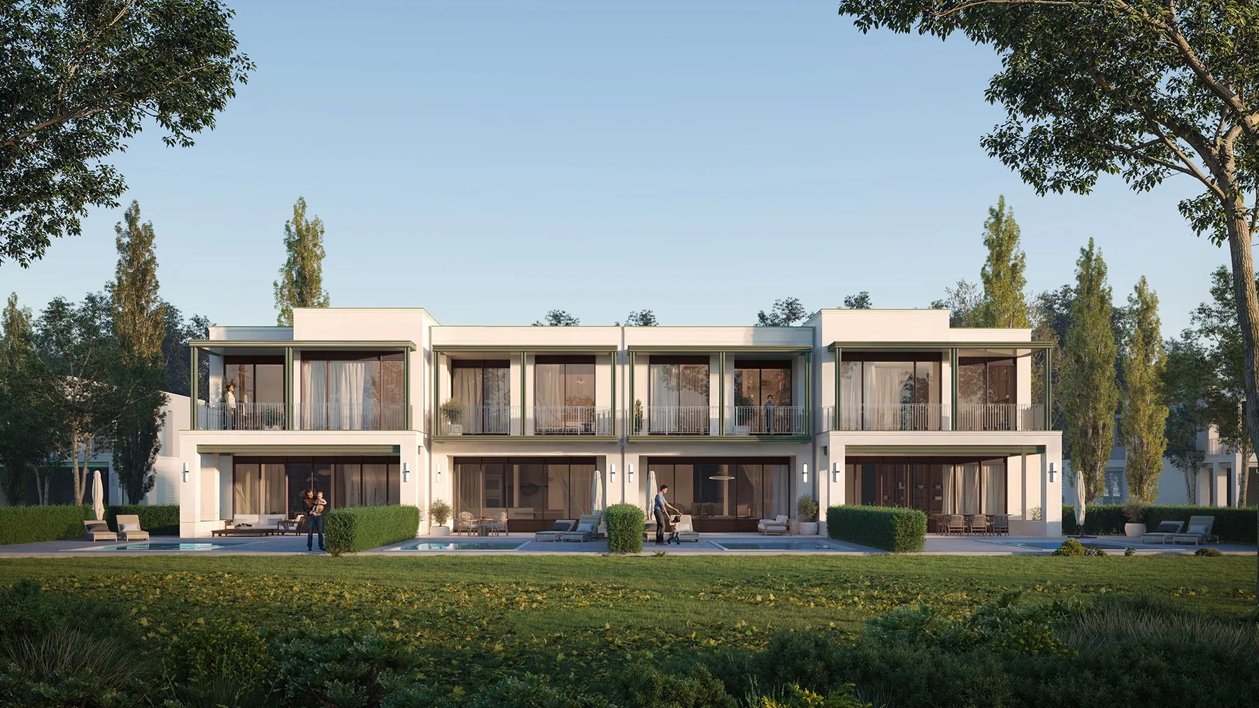 Tbilisi Waterfront — Eden townhouses — Ճարտարապետական պատկերում